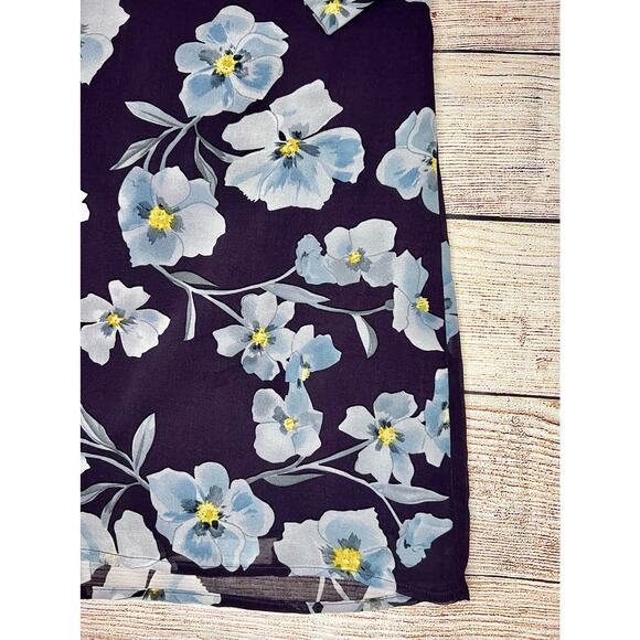 Cabi 4018 Ellery floral dress size S EUC purple side zip fully line side zip - Picture 7 of 12